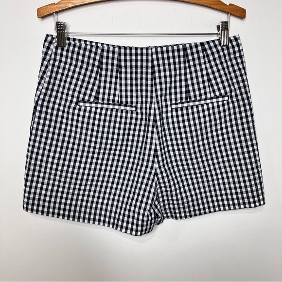Loft checkered gingham shorts navy blue & white size 4 - Picture 4 of 5
